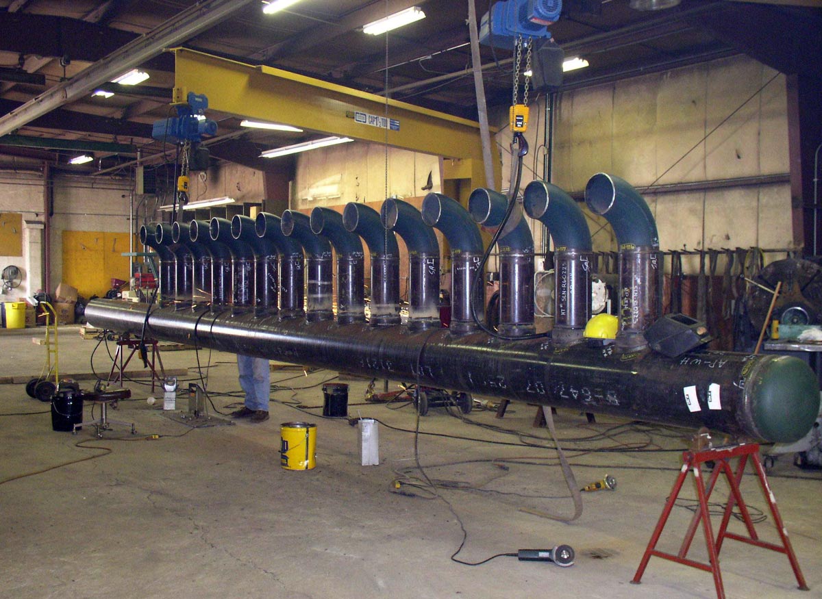 prefabricated industrial pipe assembly